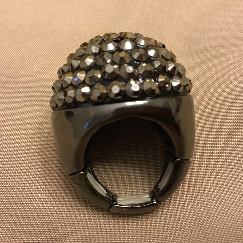 Adjustable domed cocktail ring